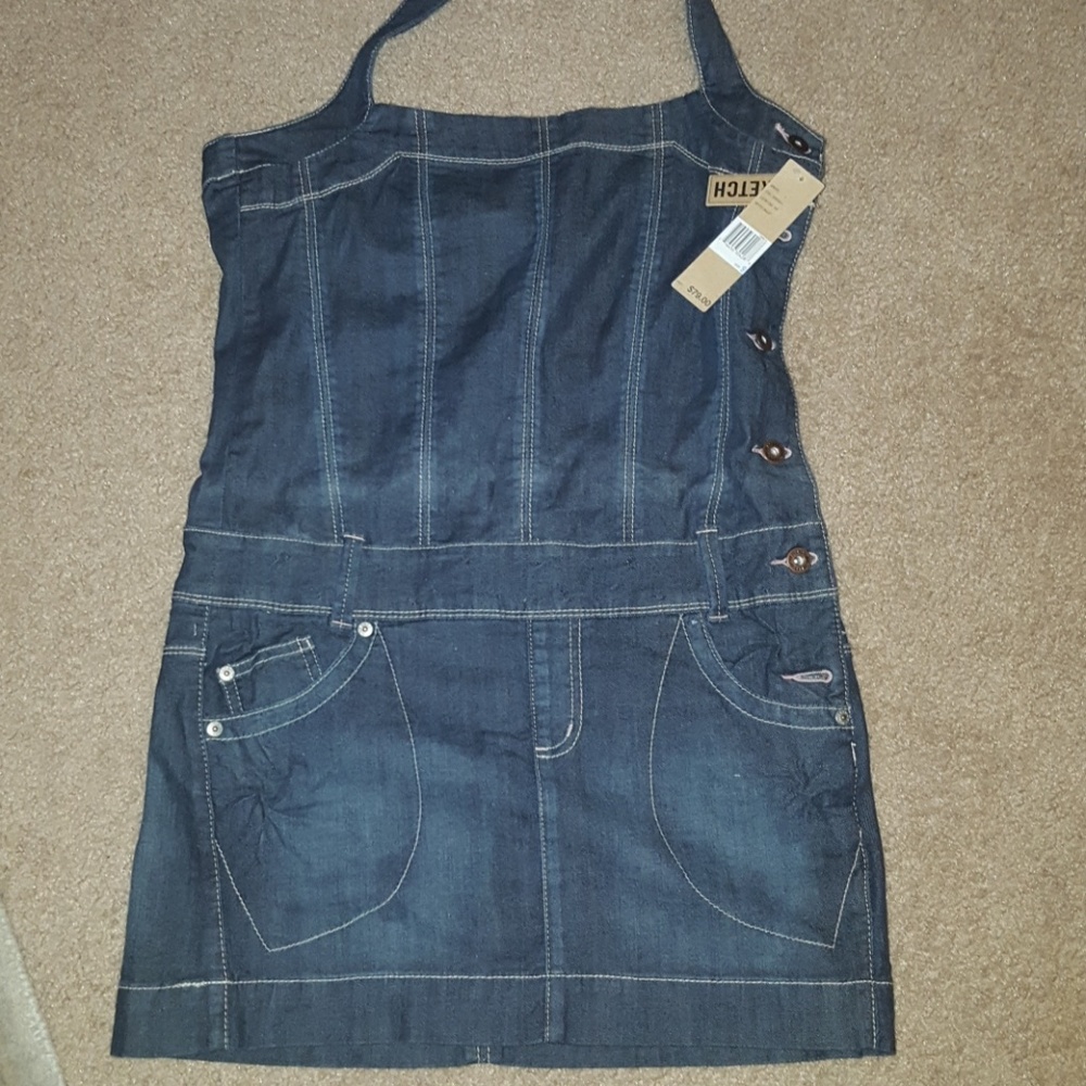 DKNY Jean halter dress